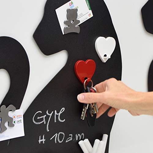 KalaMitica - Hook for Wall Magnetic Board with Strong Magnet - Red Heart, 5,5 x 5,1 cm - Image 2