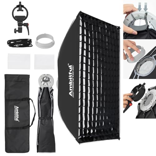 Boîte à lumière pliante AMBITFUL 61x88.9cm à dégagement rapide pour flash AD200 et SL60
