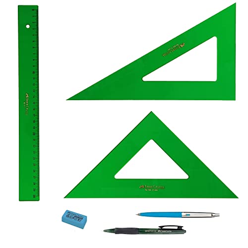 Pack Lote Faber Castell Técnico - Regla 813-30 Cms Escuadra 566-25 Cms Cartabón 666-25 Cms Regalo Pack Lote Faber Castell Técnico - Regla 813-30 Cms Escuadra 566-25 Cms Cartabón 666-25 Cms Regalo