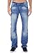 Buffalo David Bitton Men's Driven Straight Leg Jean In Tumbled and Damamged