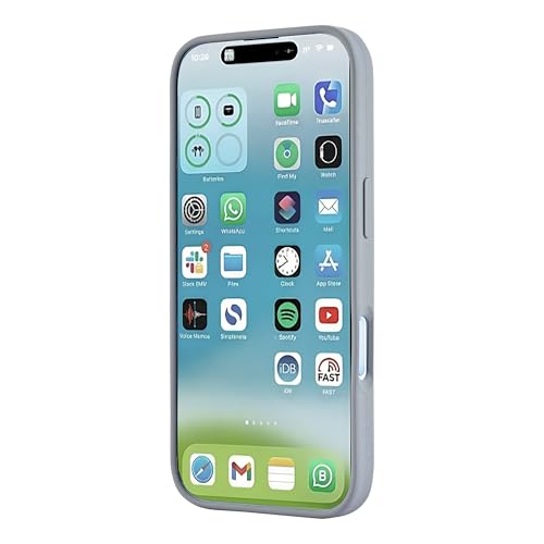 Image of TEKNE Silicone Back Case Cover Compatible with MagSafe for iPhone 17 | Soft-Touch Grip with Microfiber Lining | Raised Camera & Screen Protection | Slim Fit Case (Grey)