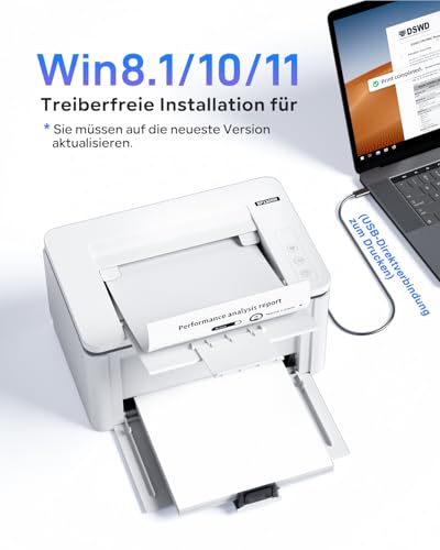 PANTUM BP2300W Multifunktionsdrucker Laserdrucker Schwarz Weiss, WLAN Drucker (Airprint, Mopria, 22ppm, Inklusive 700-Seiten-Starter-Tonerkartusche)