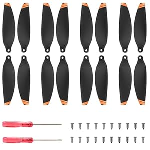 Pizsieat 8 Paar Propeller für DJI Mini 2, Mini SE, Ersatzpropeller für DJI Mavic Mini 2 / Mini SE, Propeller Ersatzklingen für DJI Mavic Mini 2 Geringes Gewicht Geräuscharm Stabiles Flugdrohnenzubehör