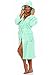 Produktbild Herren Damen Bademantel Kingston Microfaser Morgenmantel mit Kapuze mint L