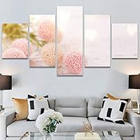 SIGNWIN 5 Panel Canvas Wall Art Modern Art Decorative Elements Dramatic Floral Multicolor Photography Single for Home Decorations Ready to Hang - 12
