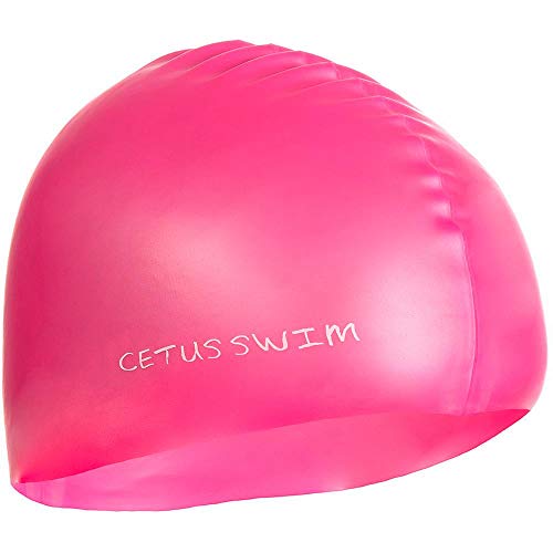 Touca de Silicone para Natação Cetus - Rosa