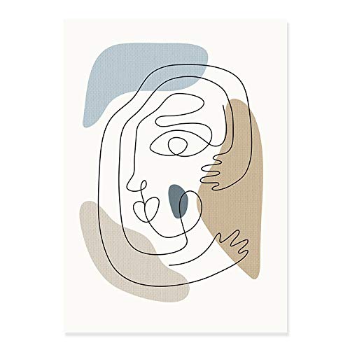 Toile imprimée abstrait boho visage affiche haute définition 60x80cm - 3