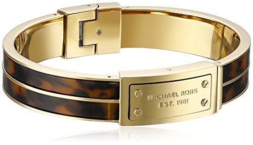 Michael Kors Gold Tone Tortoise Hinge Bangle Bracelet