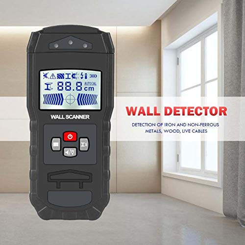 Abuycs Digital Stud Finder Sensor Wall Scanner, 3 in 1 Multifunctional Electronic Wall Scanner Handheld Wall Detector LCD Display & Sound Warning for Iron, Metal, Wood, Live AC Wires, Studs Detection
