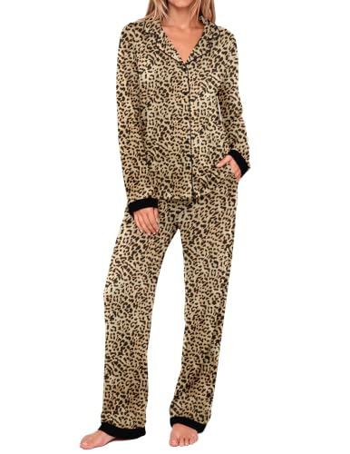 Ekouaer Pajamas for Women Set Long Sleeve Loungewear Button Down Pjs Sets - image 1