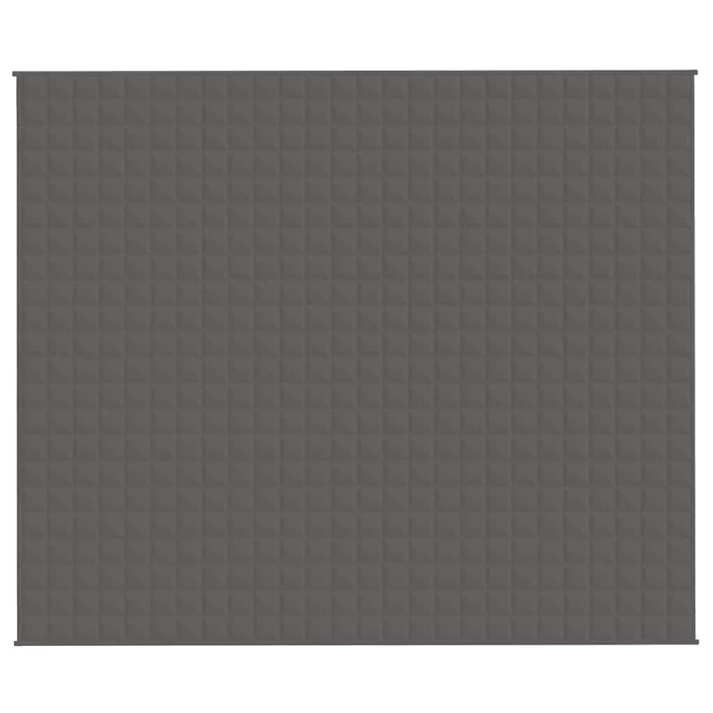 vidaXL Coperta Ponderata Grigia 220x260 cm 11 kg Tessuto