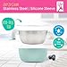 Elk and Friends Stainless Steel Bowls + Silicone Sleeve and Storage Lid | Baby, Toddler, Kids | Cereal & Snack Bowls | Storage Containers | Dishwasher Safe | 4 Pack