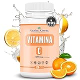 Vitamina C 1000 mg Pura - 120 Unidades - 1 Tableta al Día | 4 meses de suministro - Para el sistema inmunológico - Reduce el cansancio y la fatiga - Sin aditivos