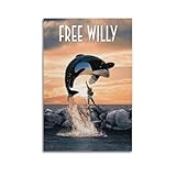 nzzmy Free Willy-Poster, Vintage-Kunst, Raumdekoration, 