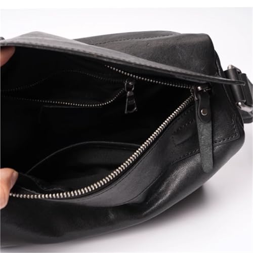 Leather Crossbody Messenger Bag, Rectangle, Business Sport Travel Multifunctional Shoulder Bag, Waterproof, for Men3