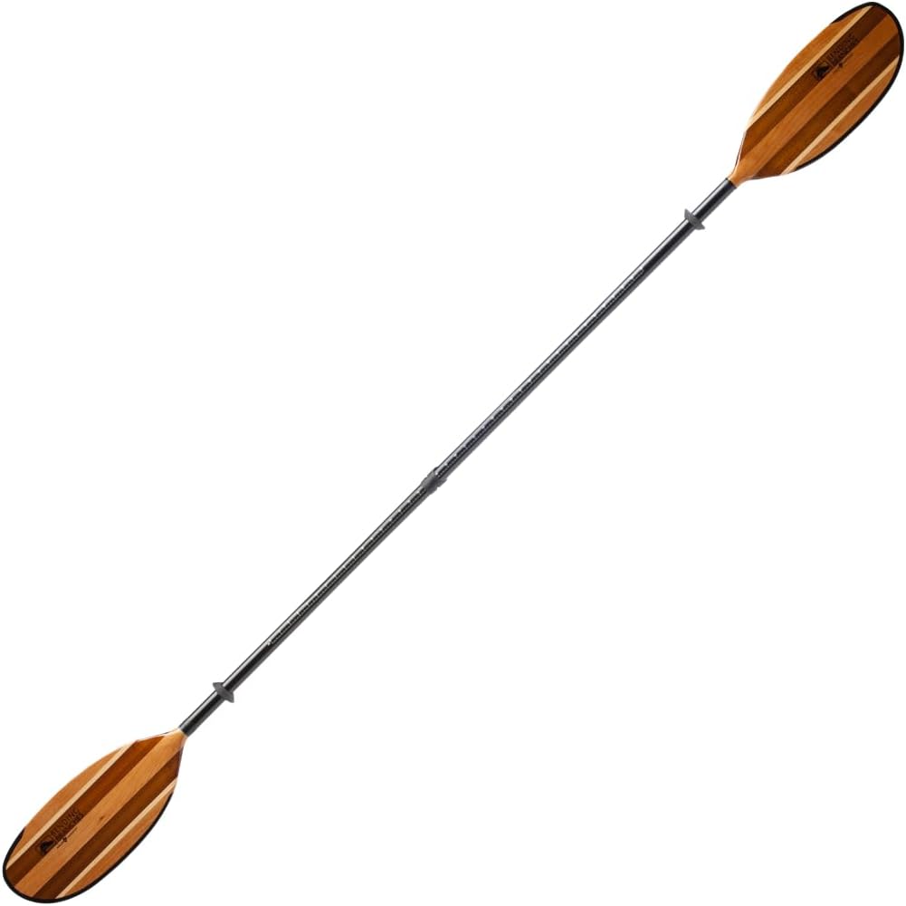 Bending Branches Angler Navigator Versa-Lok™ Kayak Paddle, Durable Wood for Moder-Day Kayaker, Wooden Blade with Rockgard® Tip Protection, 100% Carbon Shaft, Lightweight