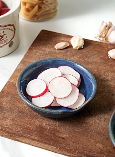 Le Tauci Ceramic Spoon Rest For Kitchen, 4.8 Inches Spoon Holder For Stove Top, Coffee Spoon Rest, Spoon Cradle, Kitchen Basics, Kitchen Accessories For Utensils, Set Of 4, Ceylon Blue #TOP6