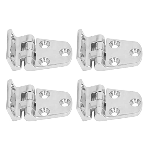 Respicefinem 4 Pcs Boat Hinge Thickened 316 Stainless Steel Mirror Polished Heavy Duty Bend Hinges for RV Yacht