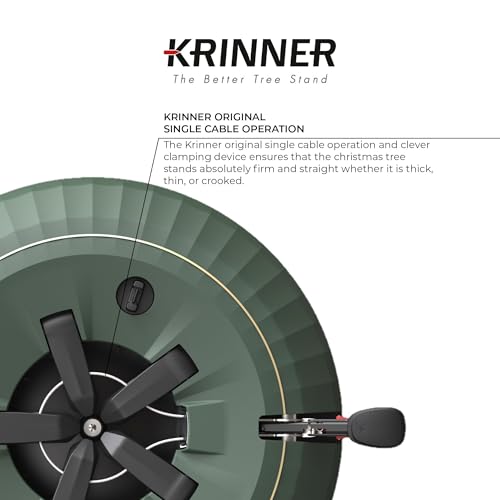 image for Krinner X-12 Deluxe Christmas Tree Stand, Green - Single Cable Operati
