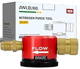 AWLOLWA Nitrogen Purge Tool, HVAC Purge Nitrogen Flow Regulator, Red