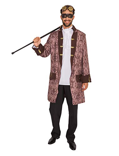 ORLOB KARNEVAL GmbH Traje de Ornamento de la Chaqueta de los Hombres barón Gris/marrón Carnaval Desfile Barroco (58/60)