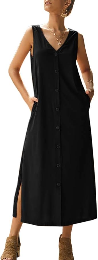 Button down tank dress Clearance