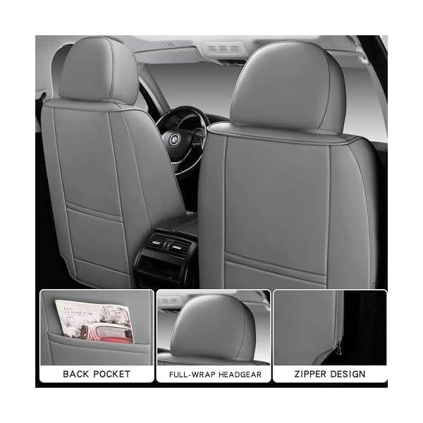 Full Coverage Car Seat Covers Universal Fit for Cars SUVs Pick-up Trucks with Waterproof Leatherette in Automotive Vehicle Interior Accessories - Image 5