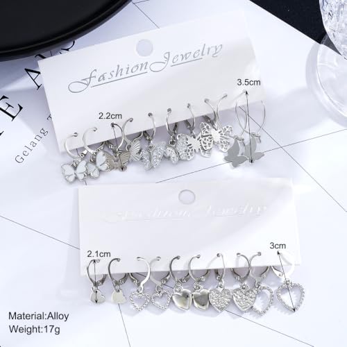 Image of Shining Diva Fashion Combo Set Stylish Drop Earrings for Women and Girls
