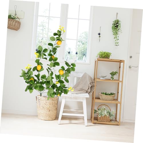 Rama artificial de limón colgante decorativa para pared interior 8