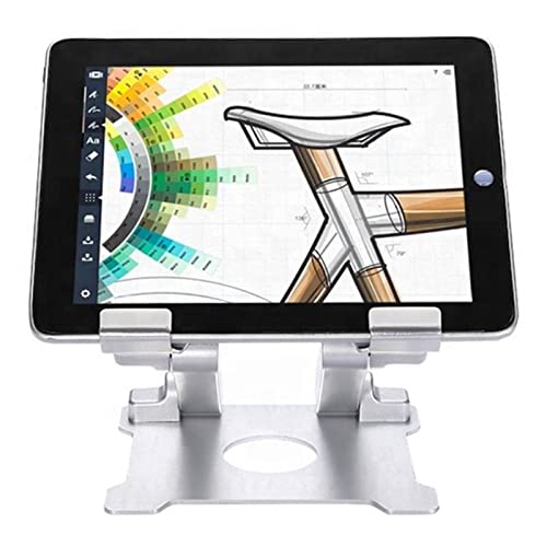 50% Off Discount Foldable Tablet Stand Desk Tablet Holder for MacBook iPad Height & Angle Adjustable Aluminum 12.9" Tablets Holder Comaptible with iPad Pro Mini Air Samsung Galaxy Tabs Kindle Fire (Sliver)