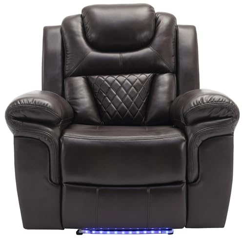 Sillón reclinable manual marrón miniatura 3
