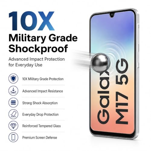 Image of ArmourPro 3D Borderless Tempered Glass for Samsung Galaxy M17, F17, A17, M36 and F36, Set of 2 HD Clear Screen Protectors with 3D Curved Edges, 9H Hardness, Oleophobic Coating, Case Friendly