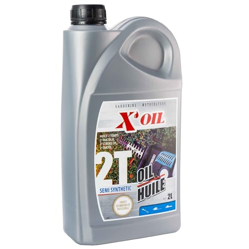 Greenstar 10056 Huile 2 temps semi-synthèse X'Oil en bidon 2 L, Noir