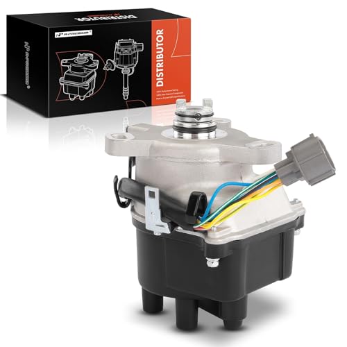 A-Premium Ignition Distributor Compatible with Honda CR-V CRV 1997-1998 L4 2.0L, Black Cap and Rotor Kit