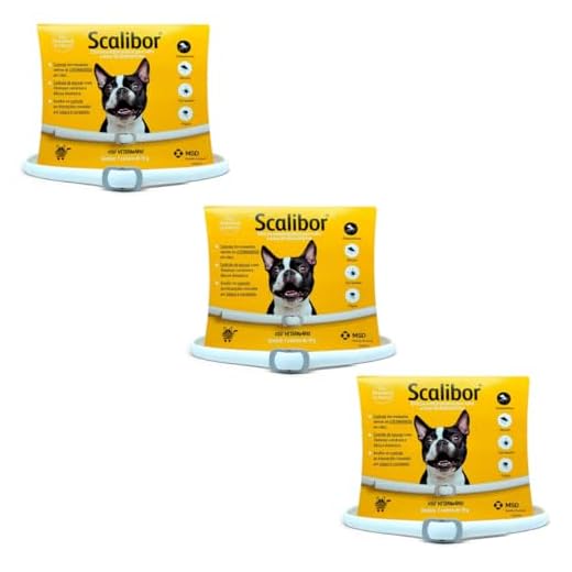 Kit 3 Coleiras Antipulgas Scalibor Cães Pequenos 48CM