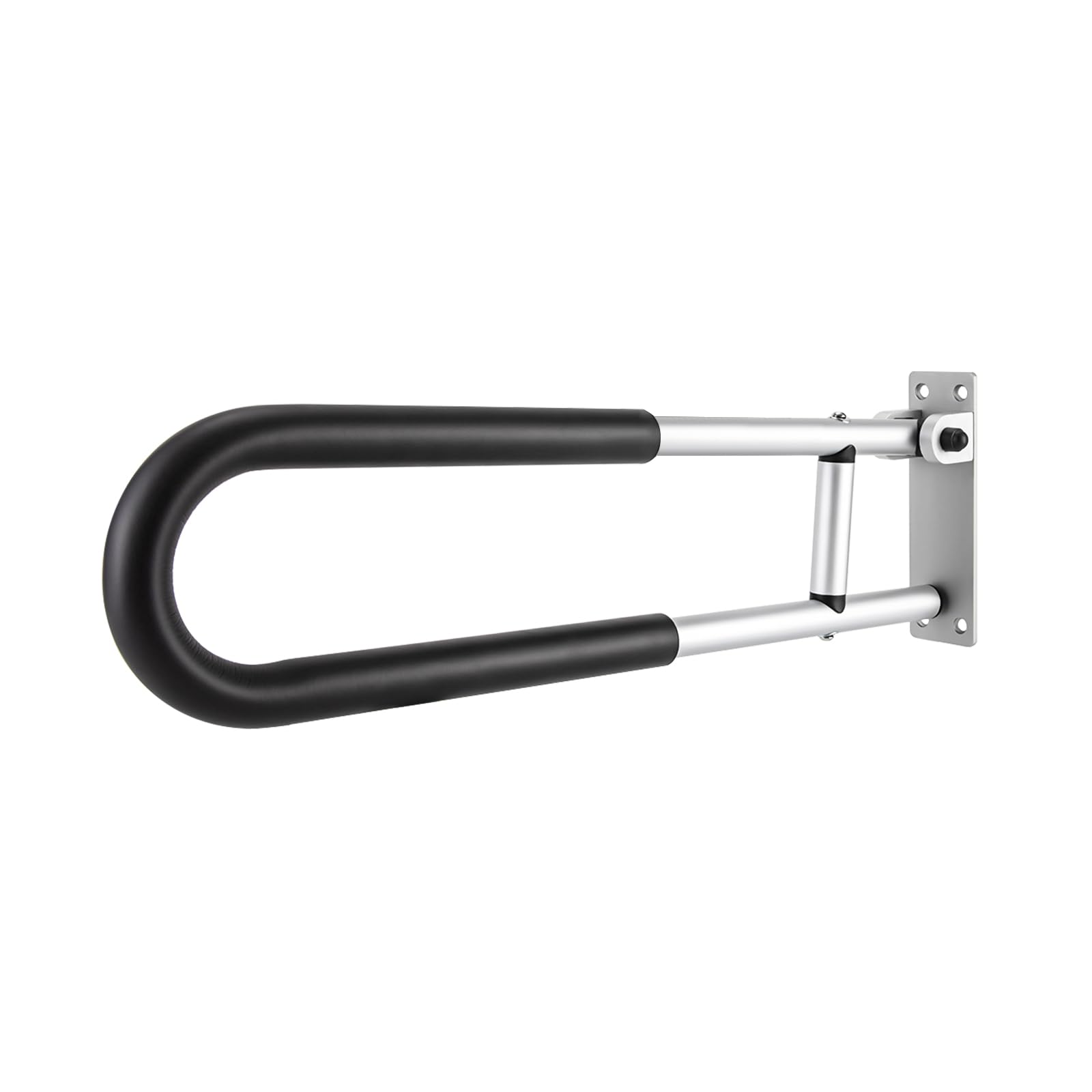 Modunful Handicap uchwyty 60 cm, antypoślizgowe wsparcie do wanny/WC, dla seniorów, kobiet w ciąży, niepełnosprawnych, montaż na ścianie, aluminium, czarne, nośność 120 kg, oszczędność