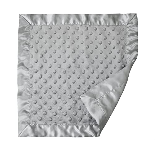 Image of American Baby Company Heavenly Soft Chenille Blanket Set, Receiving Blanket (30 inch x 40 inch) & Security Blanket (14 inch x 14 inch), Warm and Cozy, Gray, for Boys and Girls