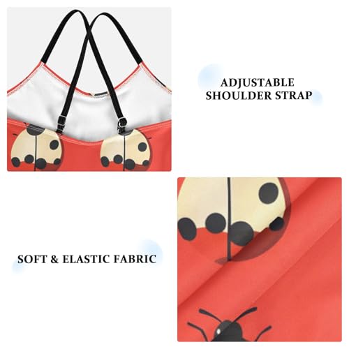 Ladybugs Girls One Piece Swimsuits Quick Dry Beach Swimwear Bathing Suit4