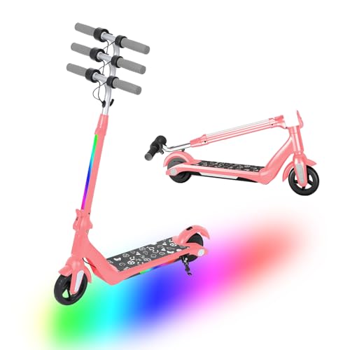 KHHK Trottinette Électrique Pliable pour Enfants 6-12 Ans, Vitesse Maximale 15 km/h, Autonomie 5-8...