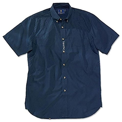 Beretta Men's Team V-Tech Short Sleeve Shooting Shirt, Navy, X-Large