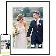Aura Walden 15" WiFi Digital Picture Frame | Wirecutters Best Digital Frame for Gifting | Send Photos from Your Phone | Quick, Easy Setup in Aura App | Free Unlimited Storage | Ink with White Mat