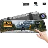 【2023最新型】ドライブレコーダー 前後カメラ ミラー型伸縮式 Full HD200万画素【64 GBメモリカード付属】 10.66インチフルスクリーン 前後同時表示 録音 緊急録画 バック補助 動体検知 ループ録画 LED信号対応 128GB対応 タッチパネル 前170°ｘ後140°広角 IP69防水 上下スライドで視野調整/左右スライドで前後カメラ同時録画切替 ドラレコ 日本語取扱説明書付き