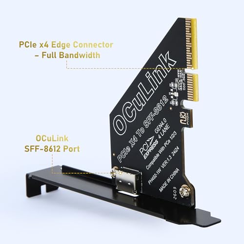 Adaptador OCuLink PCIe 4.0 x4 para eGPU y U.2 SSD miniatura 2