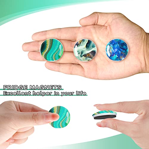 Set de 12 imanes decorativos de vidrio para refrigerador miniatura 3