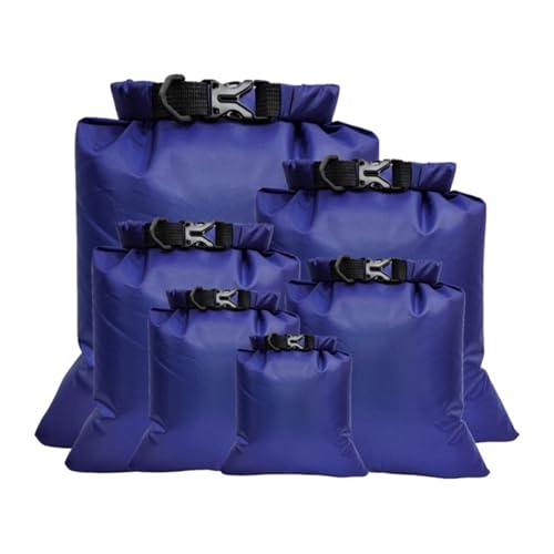 MKLHAVB Bolsa Estanca Bolsa Impermeable Seca de 5 Unidades 1,5/2,5/3/3,5/5/8 l for natación, Rafting, Kayak, Senderismo fluvial, navegación, canotaje(Darkblue)