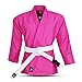 StellMan BJJ Gi for Women Lightweight Brazilian Jiu Jitsu Uniform, 350 GSM Pre‑Shrunk Cotton Kimono for Training Competition (Pink, F4)