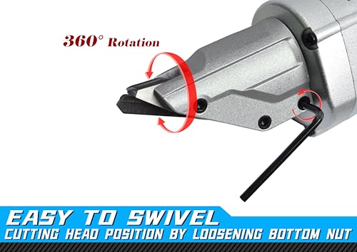 Wild Edge Electric Metal Shear, 14 Gauge 5.0 Amp Variable Speed Swivel Head Heavy Duty Sheet Metal Cutter by Wild Edge - Used condition - Image 3
