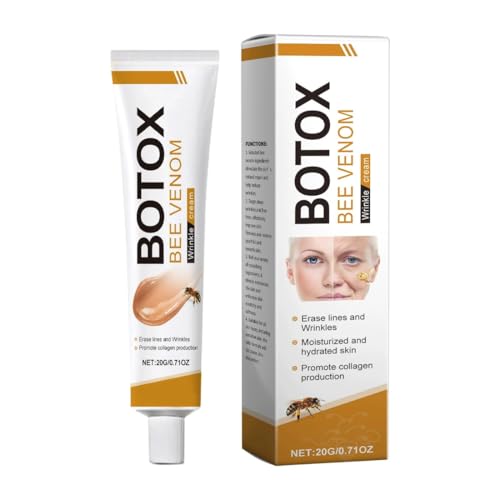 VPOUERY Crema de Veneno de Abeja - bee venom cream, antiverrugas, crema con veneno de abeja, Tratamiento Anti-Edad 2 en 1 (Arrugas y Verrugas) - Fórmula 100% Natural - Efecto Natural - 60ml