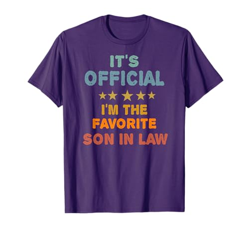 Official Favorite Son in Law Funny Gift From Mother in Law T-Shirt