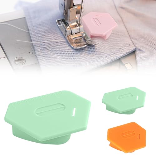 Eyezeeption 2 Stück Magnetische Nahtführung Magnetischer Nahtführer, Magnet Nahtführung, Nähmaschinen-Beratungstools, Nähzubehör Für Nähmaschine, Nähmaschinen-Multifunktions (Grün + Orange)